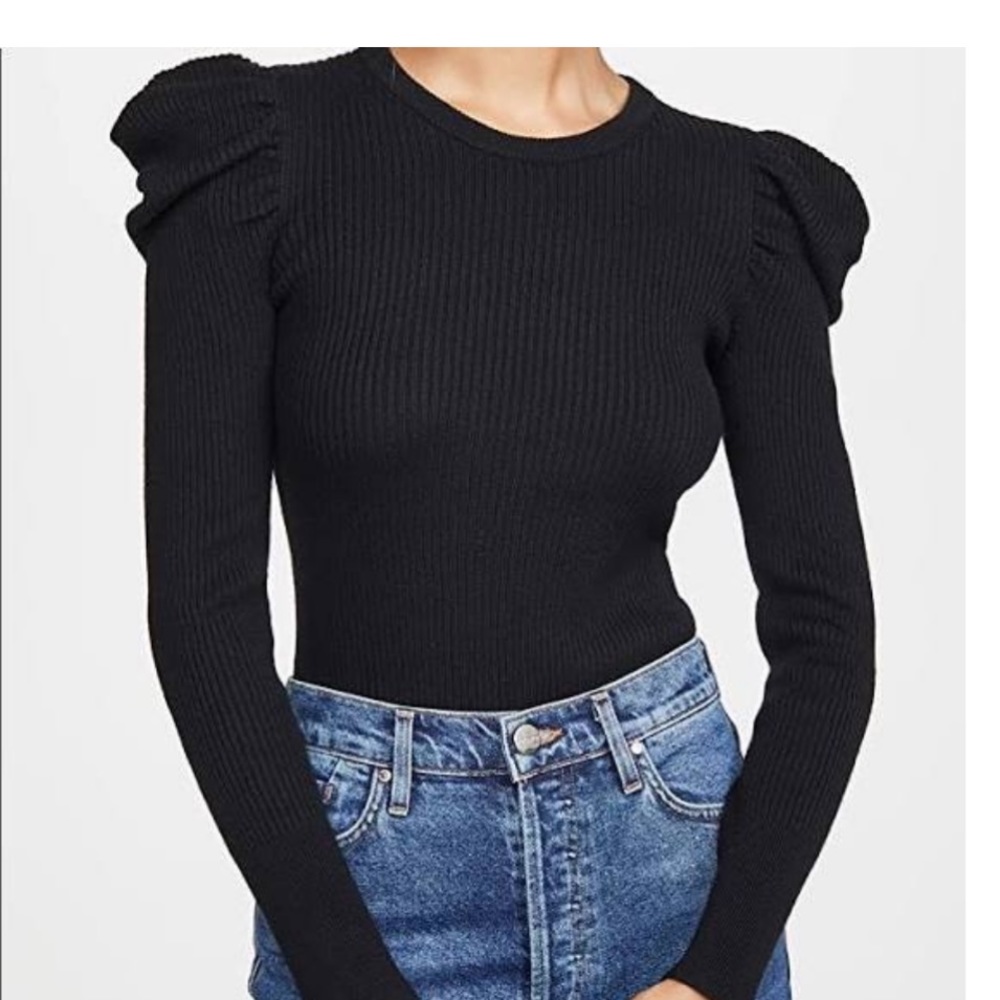 Splendid Puff Sleeve Sweater Top